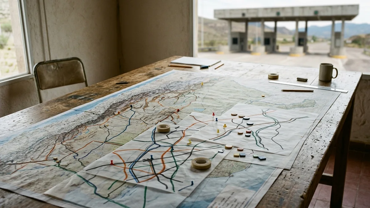 Capas de un mapa vial permiten reconstruir la red de peajes de otro período