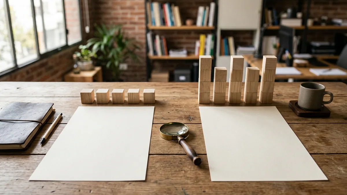 Dos versiones de un agregado estadístico comparadas en una mesa de análisis