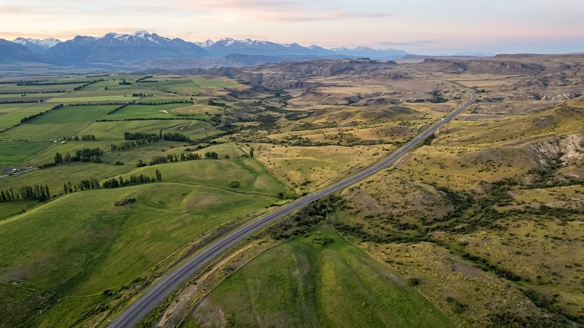 Ruta argentina que une la llanura bonaerense con el paisaje patagónico