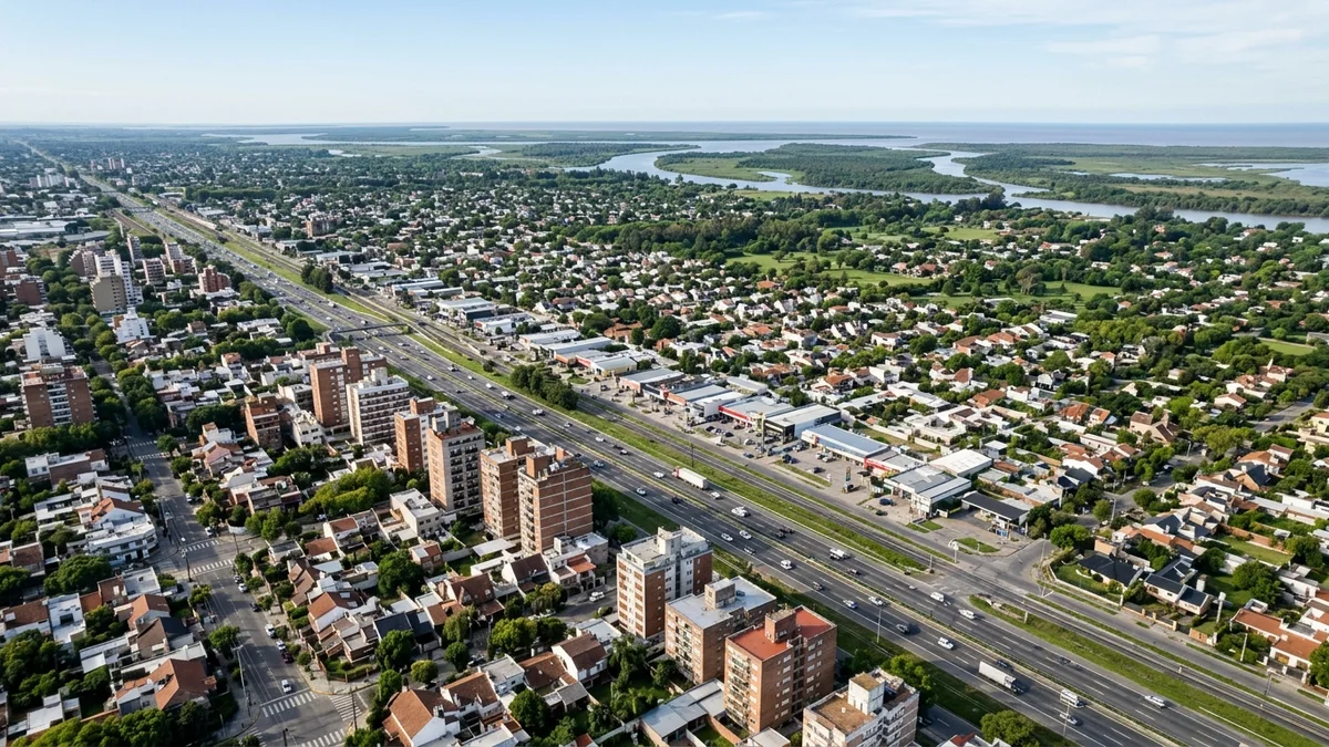 Recorrido vial por cinco entornos urbanos y suburbanos de Zona Norte del AMBA visto desde el aire.